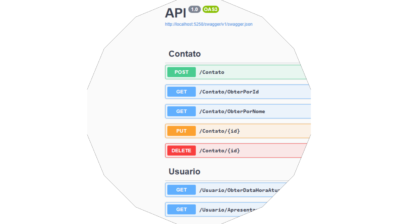 Página inicial do projeto API
