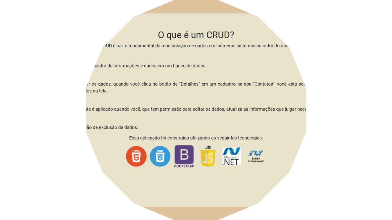 Página inicial do projeto em dotnet